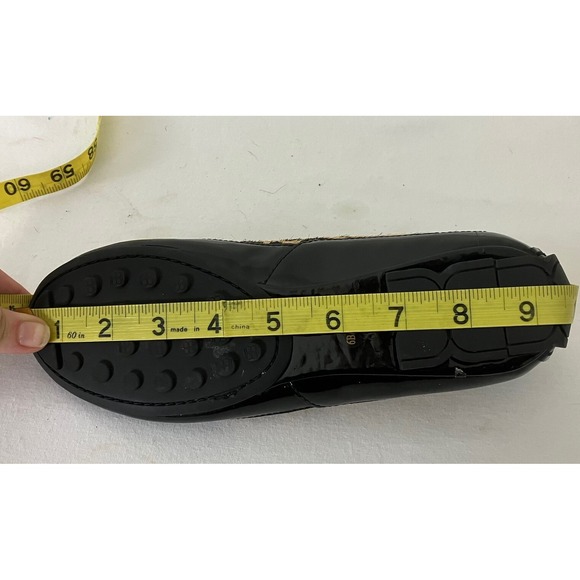 BCBGMaxAzria Leopard Print Flats with Black Trim - Picture 9 of 10